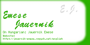 emese jauernik business card